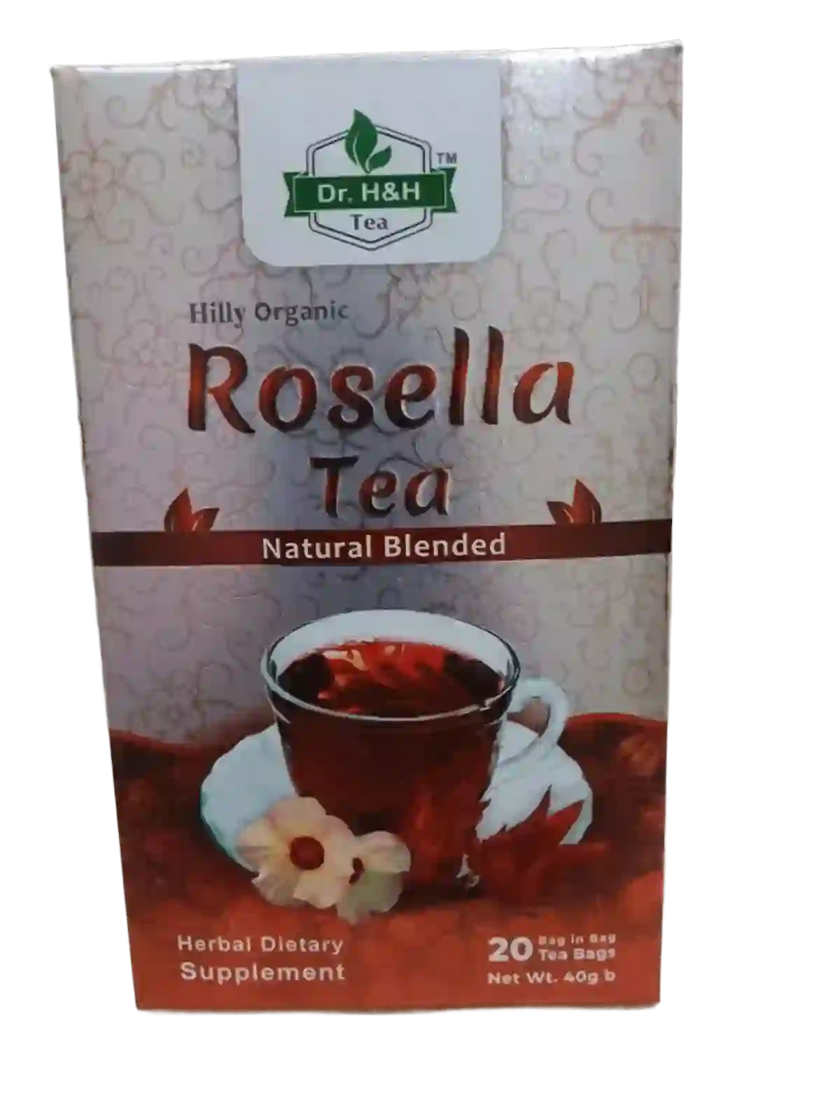 অর্গানিক পাহাড়ি রোজেলা চা (Roselle Tea – 40gm) (২০ টির ব্যাগ ইন ব্যাগ)